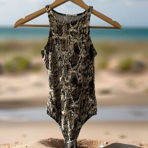 Timing Snake Print Sleeveless Top